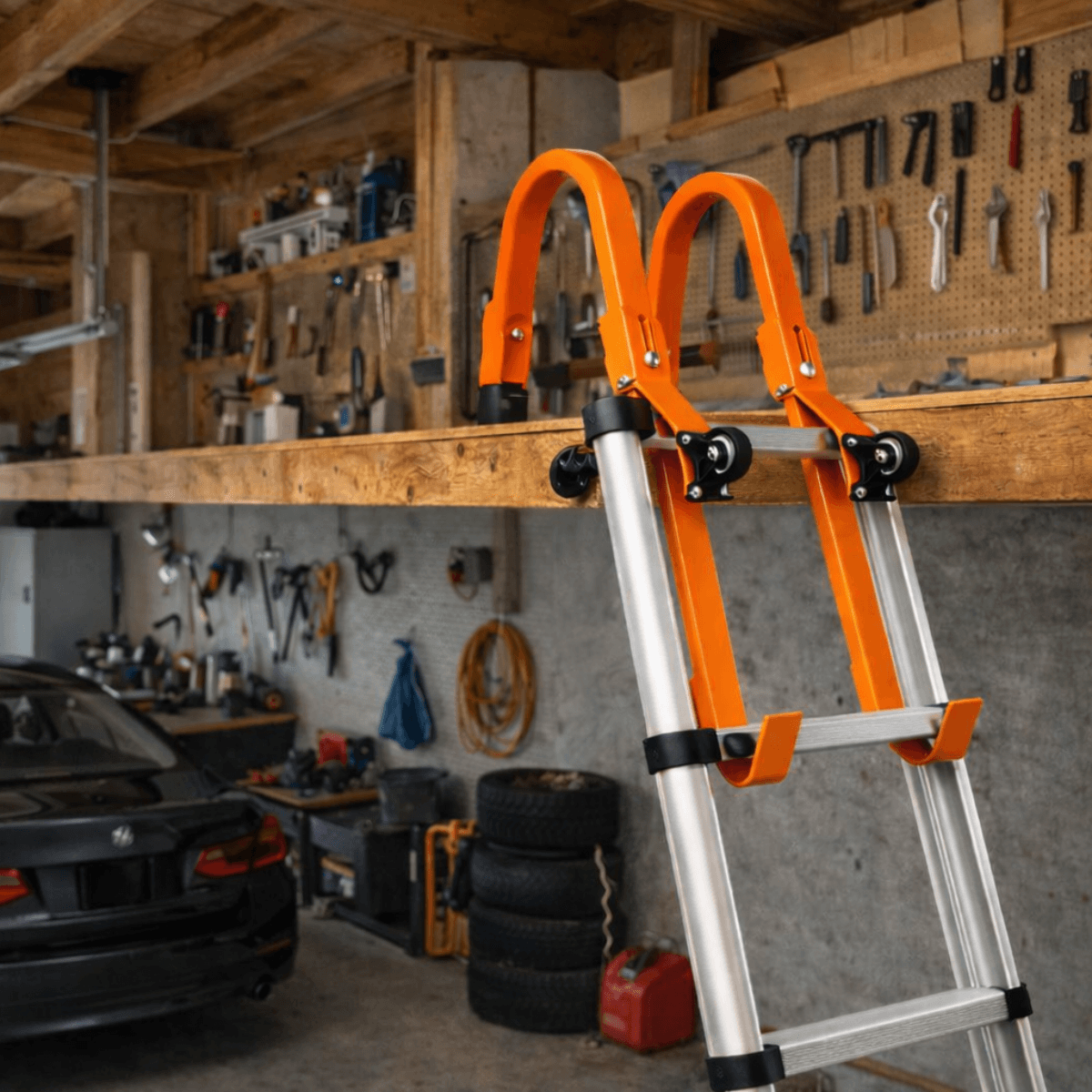 Roof Hook Set with Wheels ladder