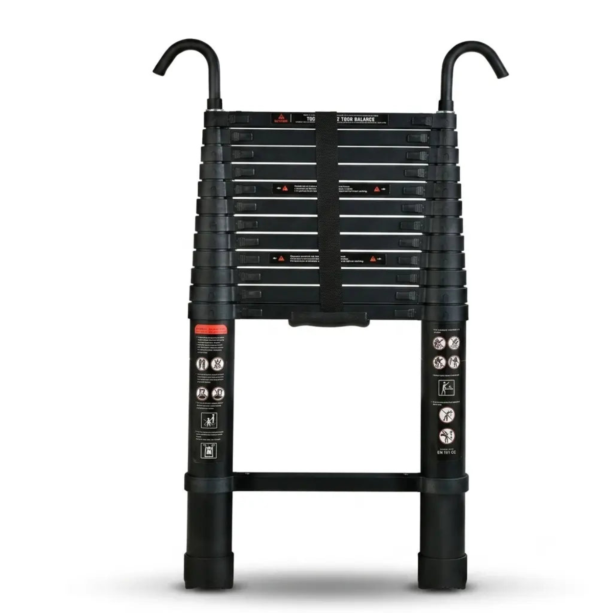 Telescopic Ladder 3.8m Black AscendPro Onyx 380 photo
