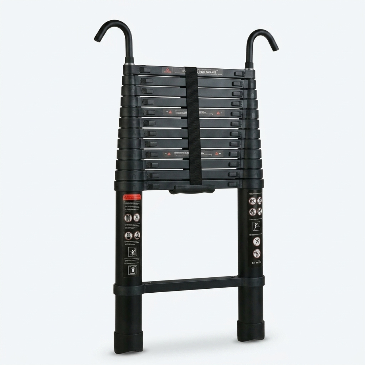 Telescopic Ladder 3.8m Black AscendPro Onyx 380