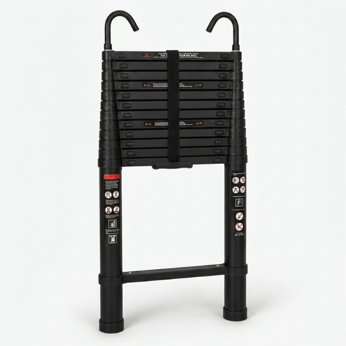 Telescopic Ladder 5m Black AscendPro Onyx 500